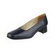 Amblers Womens Walford Navy Leather Low Heel Court Shoe 7