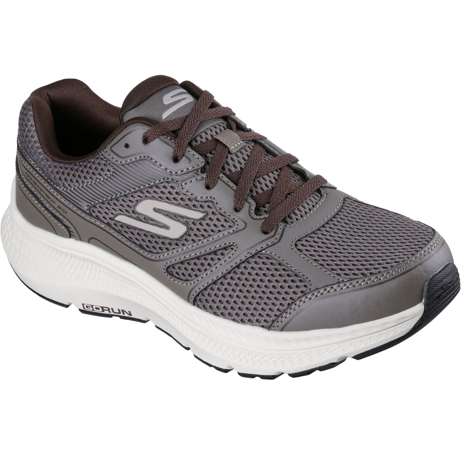 Skechers Go Run Consistent 2.0 Mapleton Leder Herrenbraune Sportschuhe