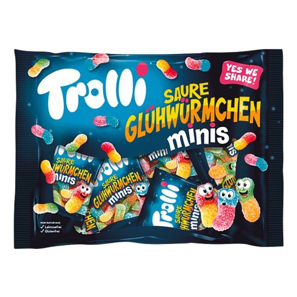 Trolli Fruchtgummi saure Glühwürmchen minis 10x20g Image