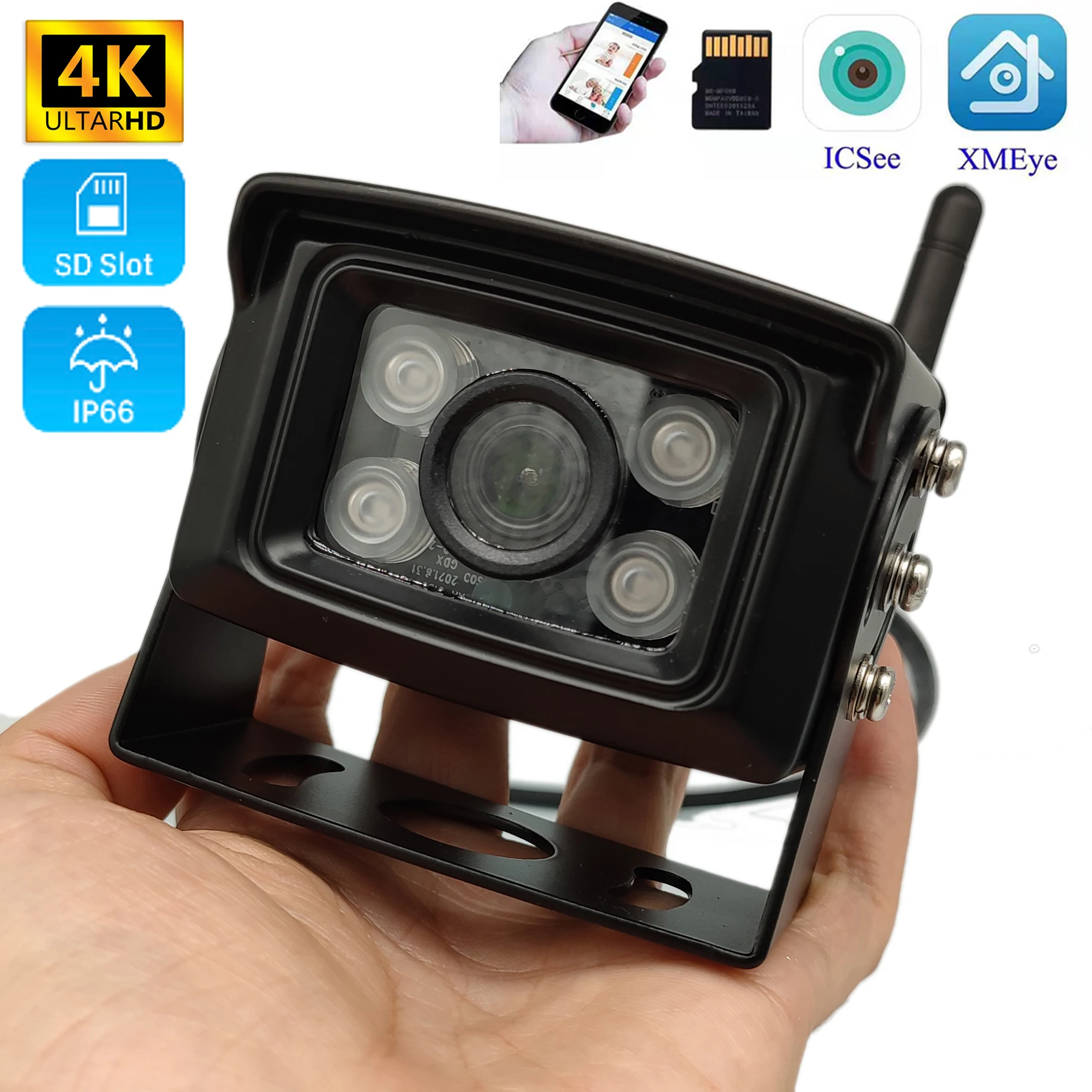 4K 8MP IMX415 Icsee FHD Wifi IP Kamera Outdoor Kugel Auto Kamera Sicherheit Metall Shell CCTV Überwachungs Kamera P2P RTSP XMEYA Image