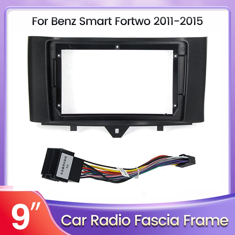 2 Din Android Radio Rahmen Fascia Adapter für Mercedes Benz Smart Fortwo W451 2011-2015 Auto Player Dash Fitting Panel Kabel Kit