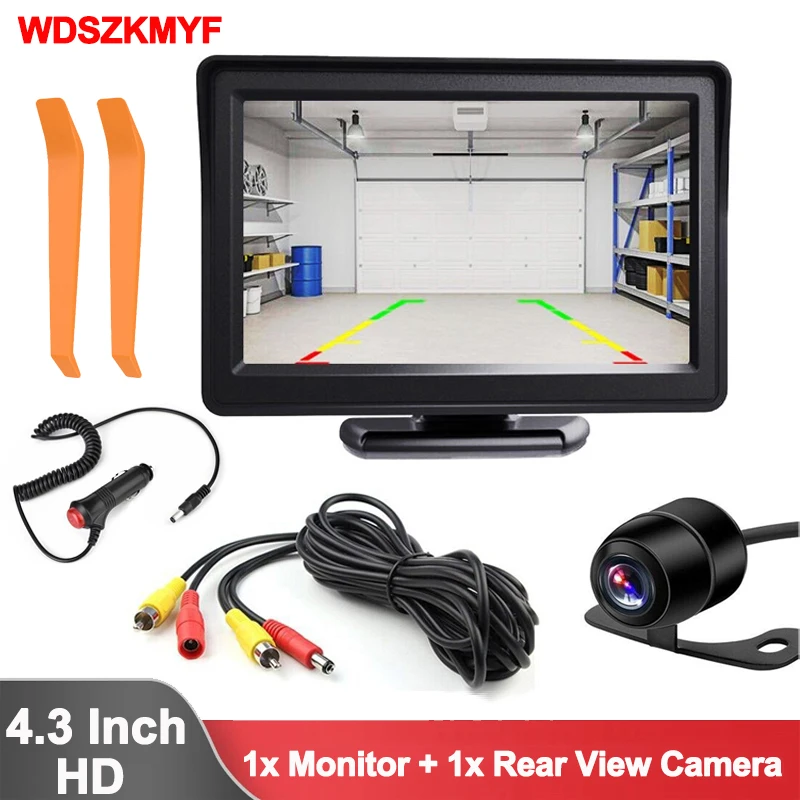 4,3 Zoll Auto Reverse Monitor LCD Mini Rückansicht Backup Kamera Auto Monitor System Kamera für Fahrzeug Rückfahr Park Systeme