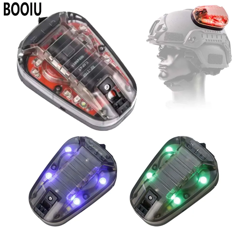 Booiu taktische Helm licht Signal leuchte mit LED ir/Strobe iff Helm Licht Taschenlampe Überlebens signal Licht für Outdoor-Sport Image
