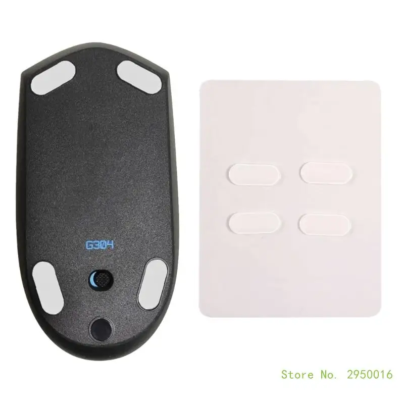 1 Satz Glas Maus Füße Maus Skates Aufkleber Pad abgerundete gleitet gebogene Kanten Ersatz für logitechg304 g305 Image