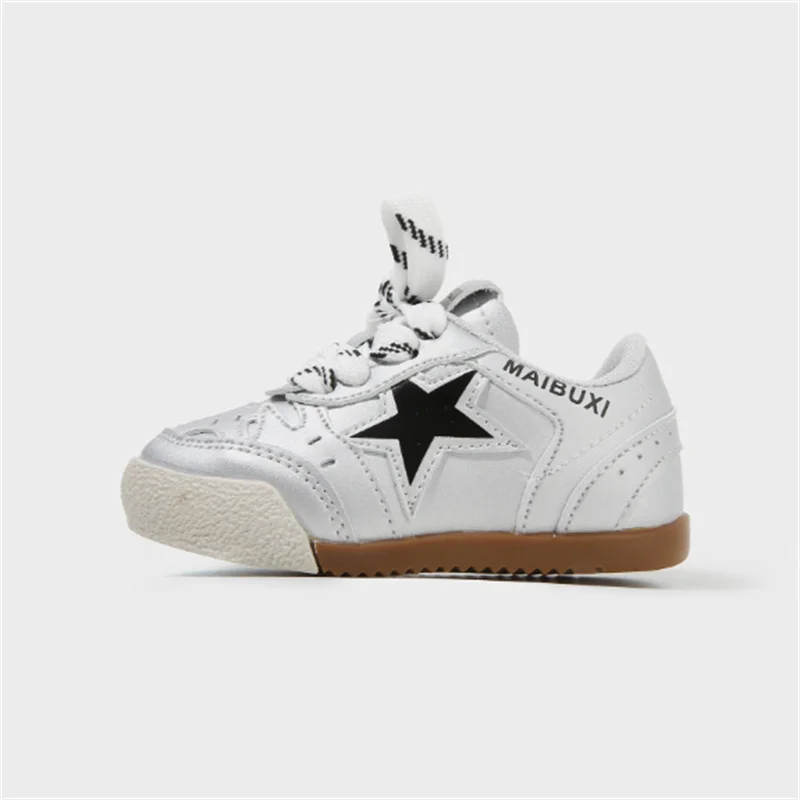 2026 neue Frühjahr Baby Schuhe Leder Stern Kleinkind Jungen Turnschuhe Weiche Sohle Mode kleine Kinder Mädchen Schuhe EU 16-25