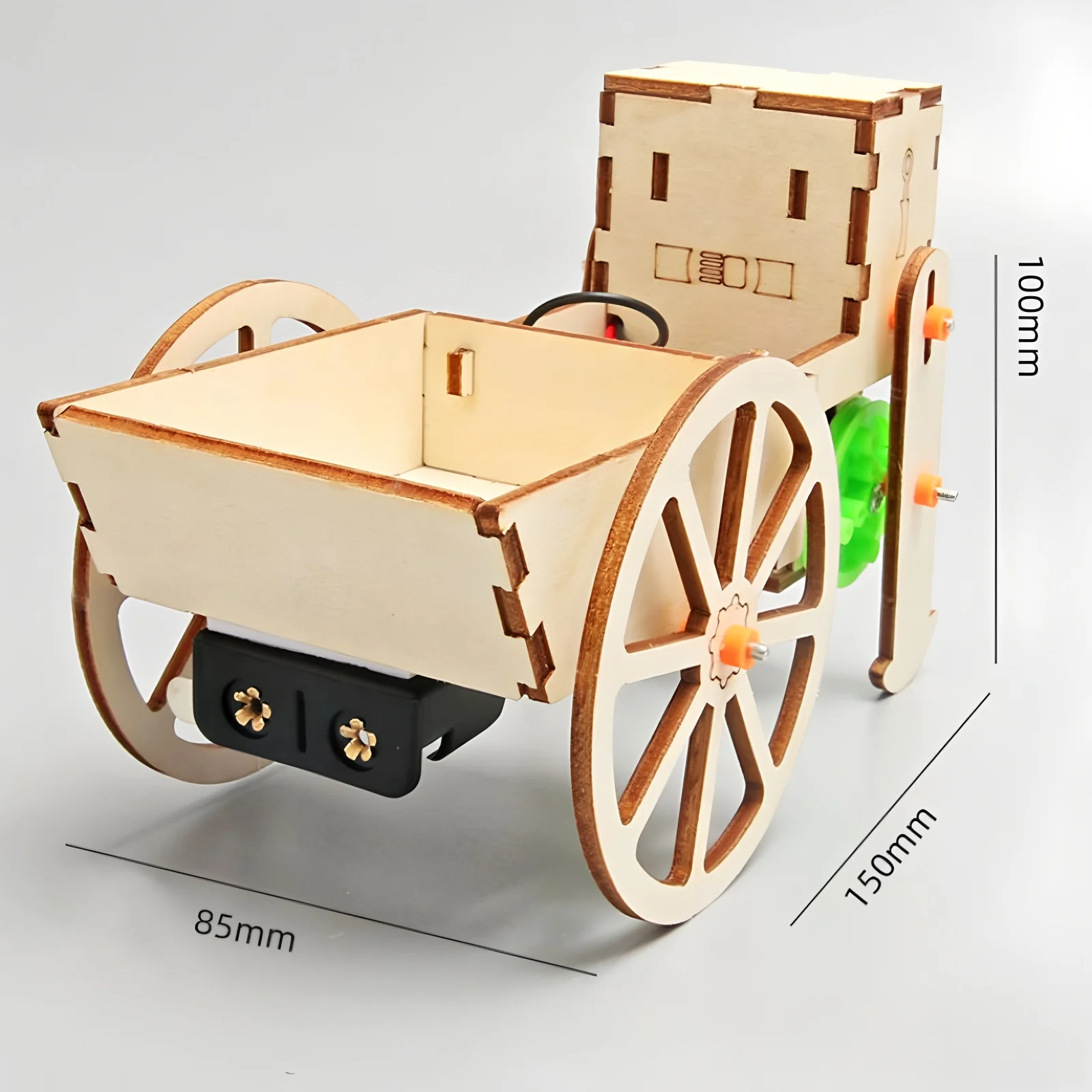 Gadgets techniques en bois, chariot push-pull, robot, assemblage manuel de bricolage, matériaux expérimentaux, cadeaux de bricolage pour enfants