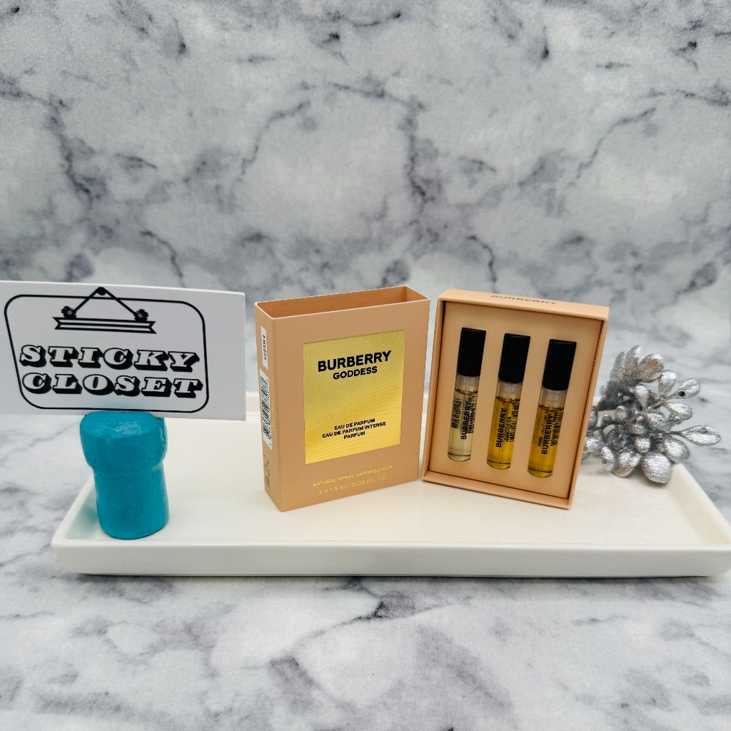 Burberry Bath & Body | Burberry Goddess Set-Edp Edp Intense Parfum-Sample 3x1.5ml,0.05oz-3pc-Boxed-New | Color: Cream/Gold | Size: 3 X 0.05 Oz./1.5 Ml.
