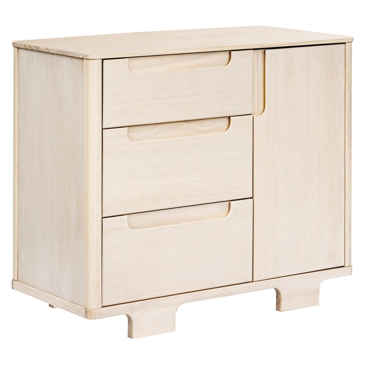Babyletto Yuzu 3-Drawer Changer Dresser, KD w/Removable Changing Tray - Washed Natural