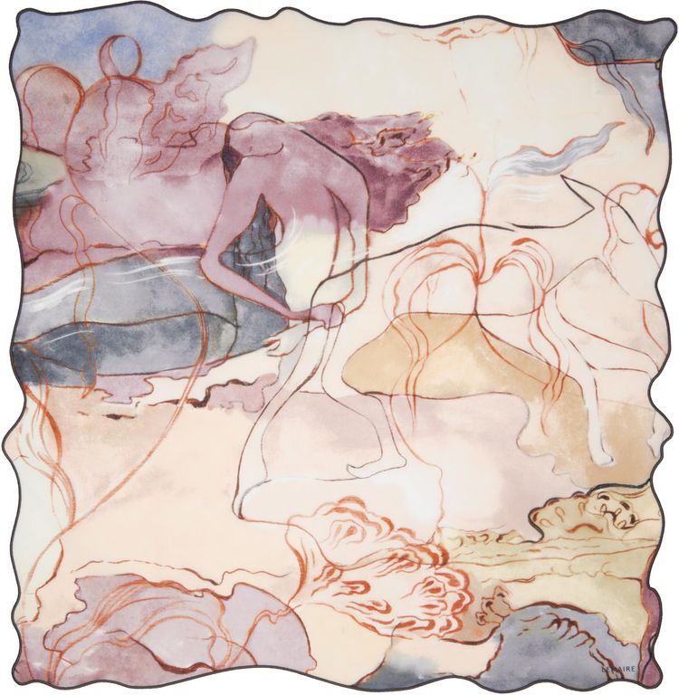 Aquarel Irregulie Scarf - Pink - Lemaire Scarves