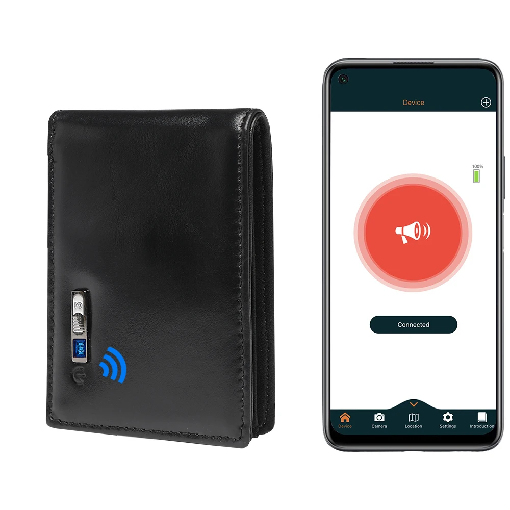 Portafoglio GPS Tracker Card per uomo Smart Card Portafoglio GPS per Apple Air tag Tracker Ios Solo regalo per ragazzi adolescenti Regalo di compleanno