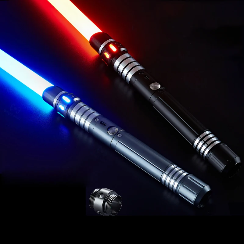 Spada laser in metallo Spada laser Giocattoli Sciabola luminosa RGB 7 Cambia colore Bambini Soundfonts Forza FX FOC Blaster Giocattoli Spada laser Jedi Regalo