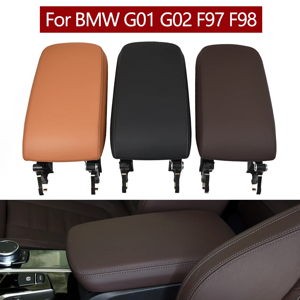 LHD RHD anteriore centrale Console scatola di immagazzinaggio coperchio bracciolo in pelle pannello di copertura per BMW X3 X4 G01 G02 G08 F97 F98 2018-2021