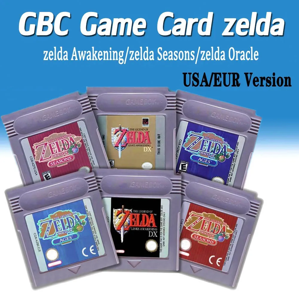 GBC Game Card The Legend of Zelda 16Bit Video Game Cartridge Console Card for Awakening DX Oracle of Seasons Oracle of Ages