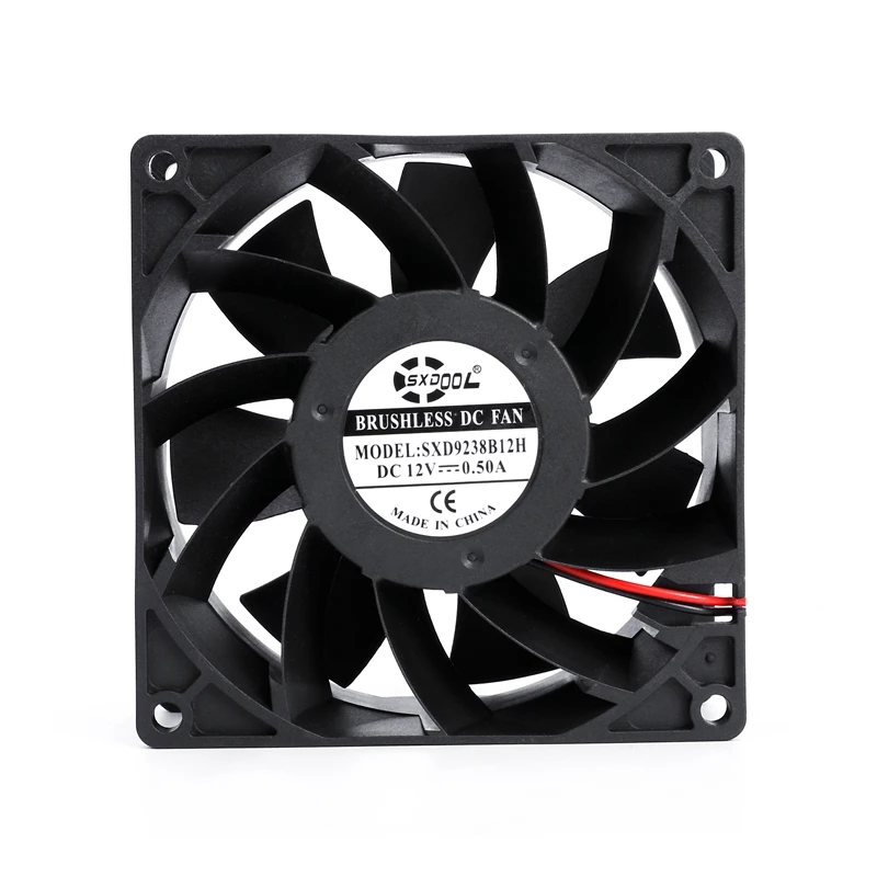 Ventola di raffreddamento da 92 mm 9 cm 90 mm 92X92X38 mm DC12V potente ventola di raffreddamento 0,50 A 4000 giri/min 92,3 CFM case armadi ventola di raffreddamento del telaio