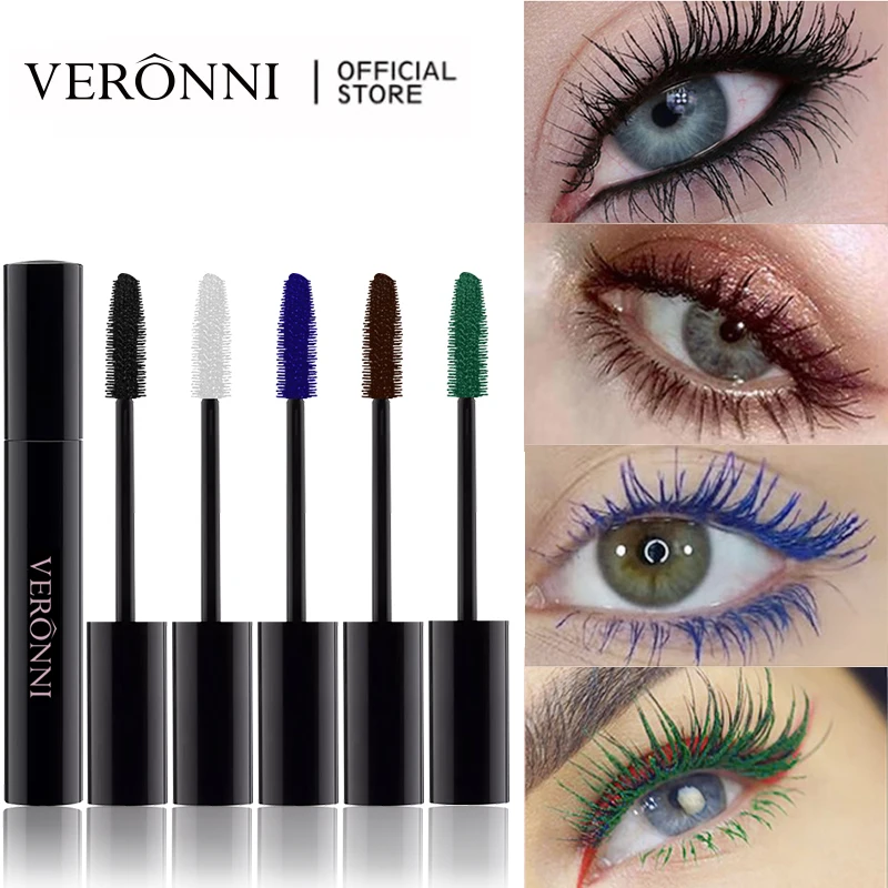 Mascara colorato ciglia Mascara allungante 4D fibra di seta Waterproof Curling Mascara estensione ciglia nere Make Up Cosmetics