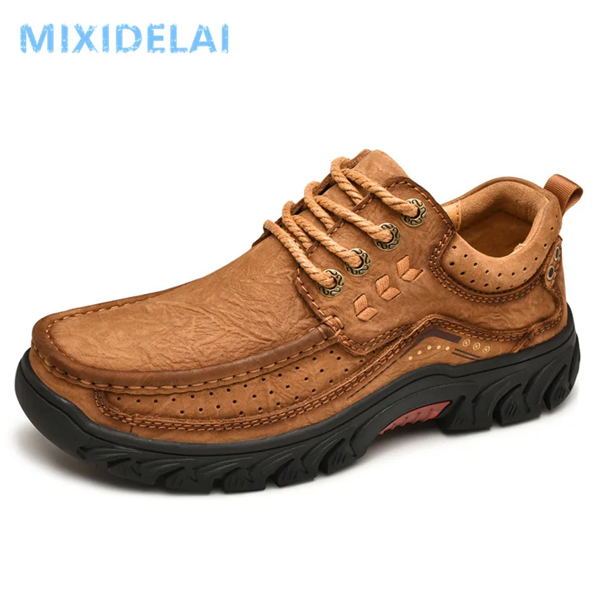 2025 Nuove scarpe da uomo di alta qualità Scarpe casual in vera pelle al 100% Scarpe da lavoro impermeabili Mocassini in pelle di mucca Plus Size 38-46