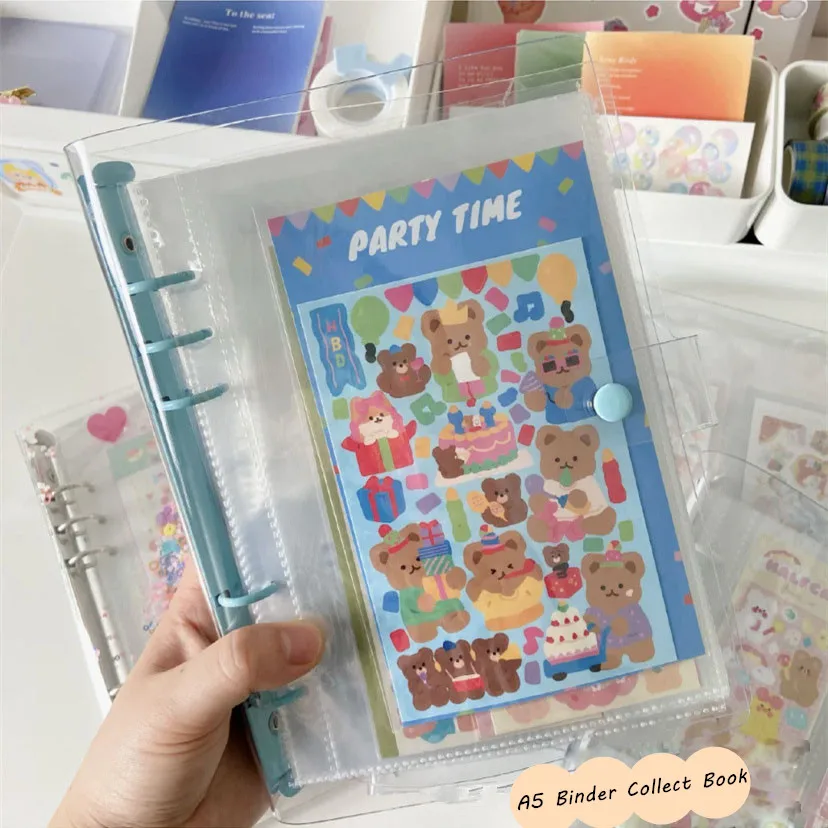 Sharkbang A5 Adesivi a fogli mobili Album Collezione di carte multifunzione Raccoglitore per libri Notebook Organizzatore Agenda Diario Raccogli libro