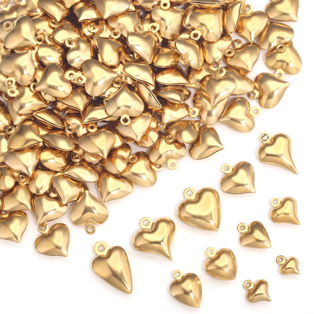 Bracciale con ciondolo collana con ciondoli a forma di cuore da 20 pezzi per la creazione di gioielli Pendenti con cuore d'amore Artigianato fatto a mano Fai da te Piccoli accessori con ciondoli