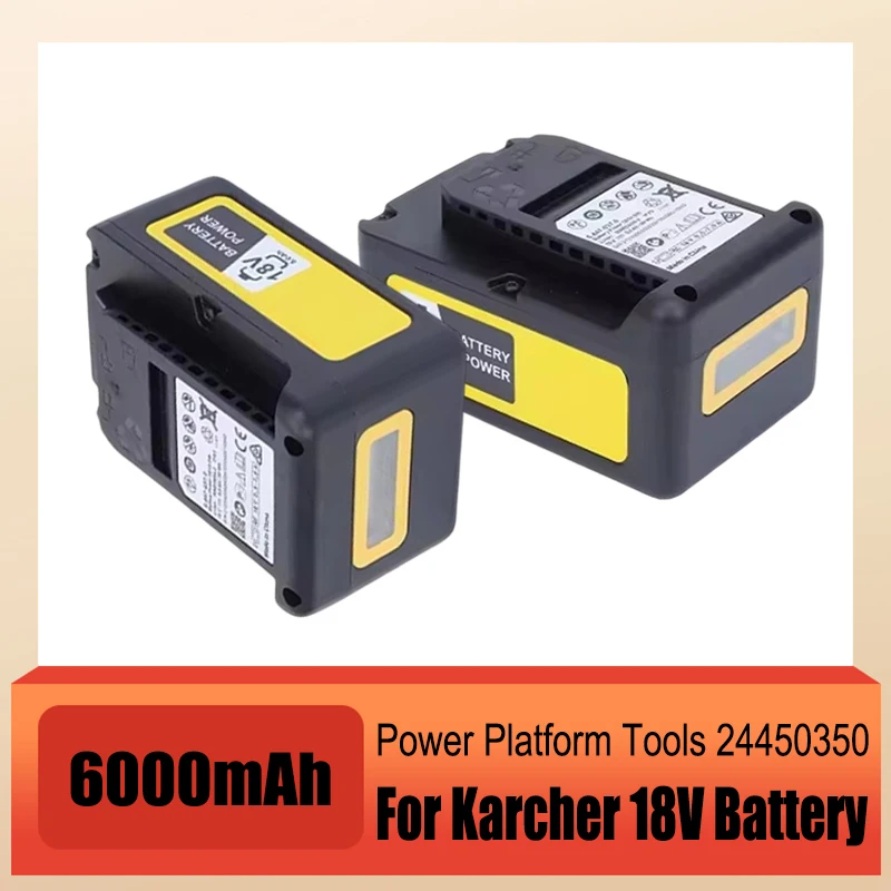 18V 5,0Ah 90Wh Lithium-Ionen-Akku Ersatz für Kärcher 18V Akku-Plattformwerkzeuge 24450350 Mit LCD-Anzeige Image