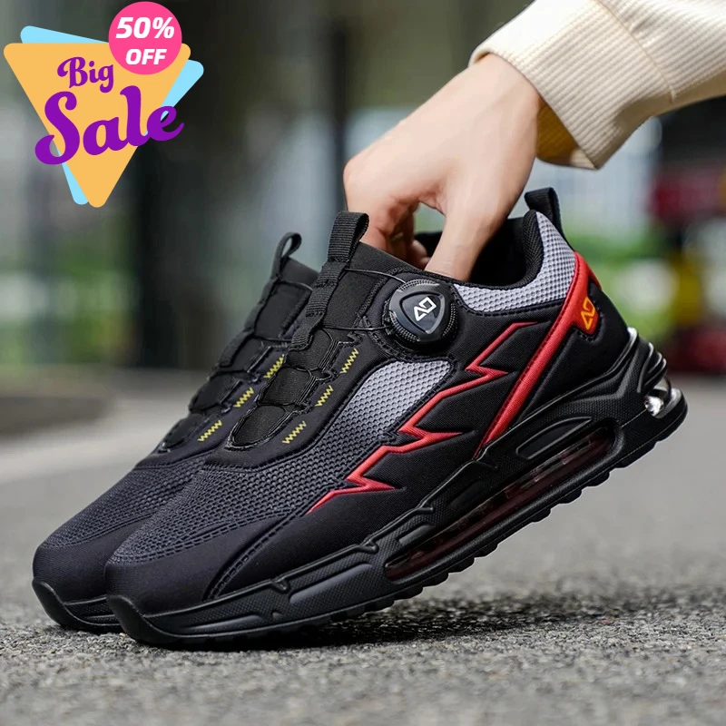 Herren-Sportschuhe, hochwertige Outdoor-Jogging-Schuhe aus Mesh-Gewebe, atmungsaktiv, rutschfest, mit flachem Boden, lässige Laufschuhe, Größe 39–46