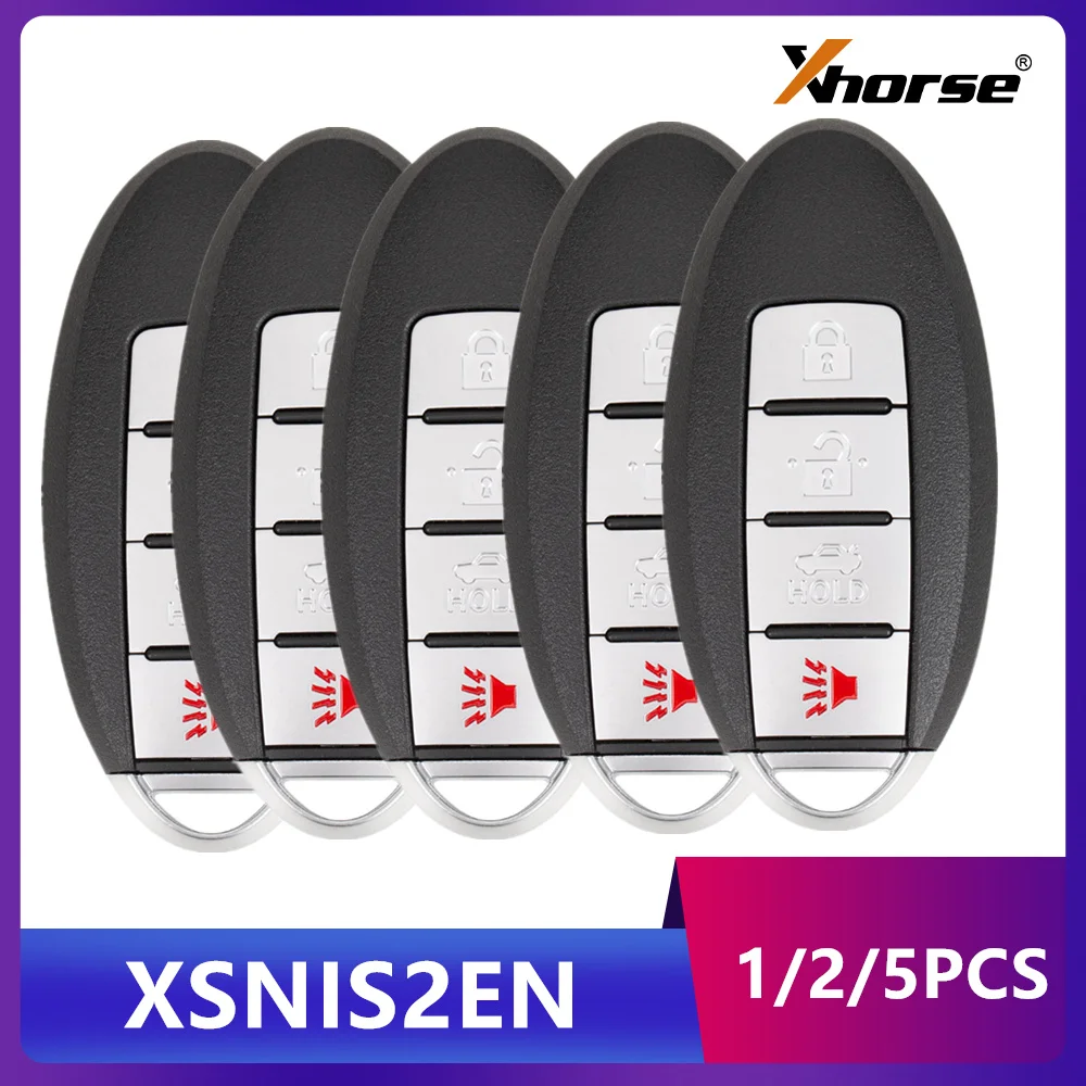 1/2/5 Stück Xhorse XSNIS2EN Nissan-Stil 4-Tasten Universal Smart Fernbedienungsschlüssel Image