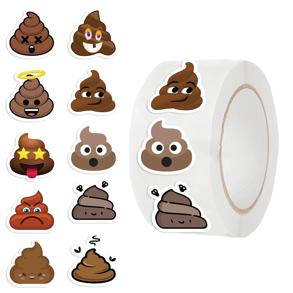 500 Stück Niedliche Lustige Poop-Roll-Aufkleber für Handy, Ästhetik, Graffiti, Wand, Laptop, Gepäck, DIY, Wasserfeste Wandsticker ﻿