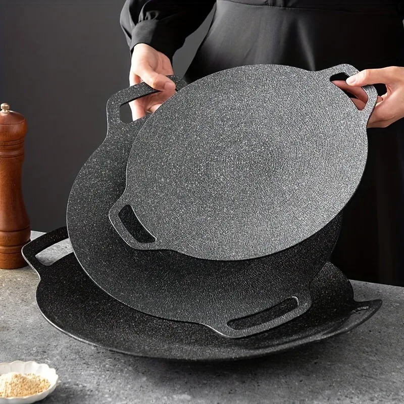 Antihaftbeschichtete Bratpfanne aus Gusseisen – Wok aus Gusseisen – Antihaft-Bratpfanne. Leicht zu reinigen | Outdoor-Küchenutensilien – Outdoor-Camping Image