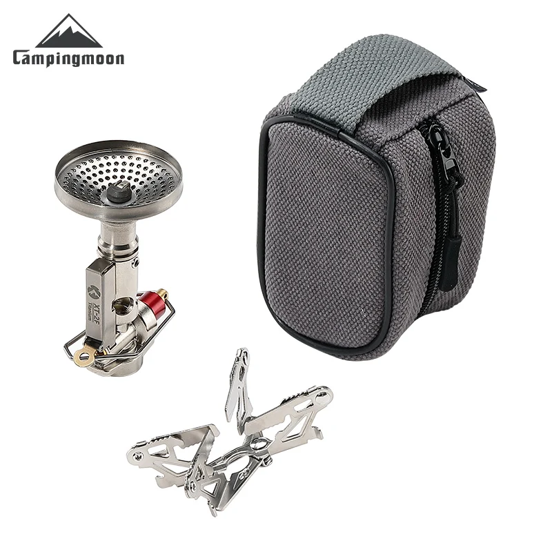 CAMPINGMOON XT-2F Tragbarer Titan-Raketenherd Mini Camping-Gasbrenner mit Stabilem Spannungsausgang für Outdoor-Kochen Image