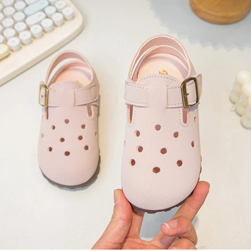 Kids'Sandale smetal Mode Sommer Flache Schuhe Für Kinder Anti-slip Weichen Boden Atmungsaktive Designer Rosa Weiß Größe 26-36