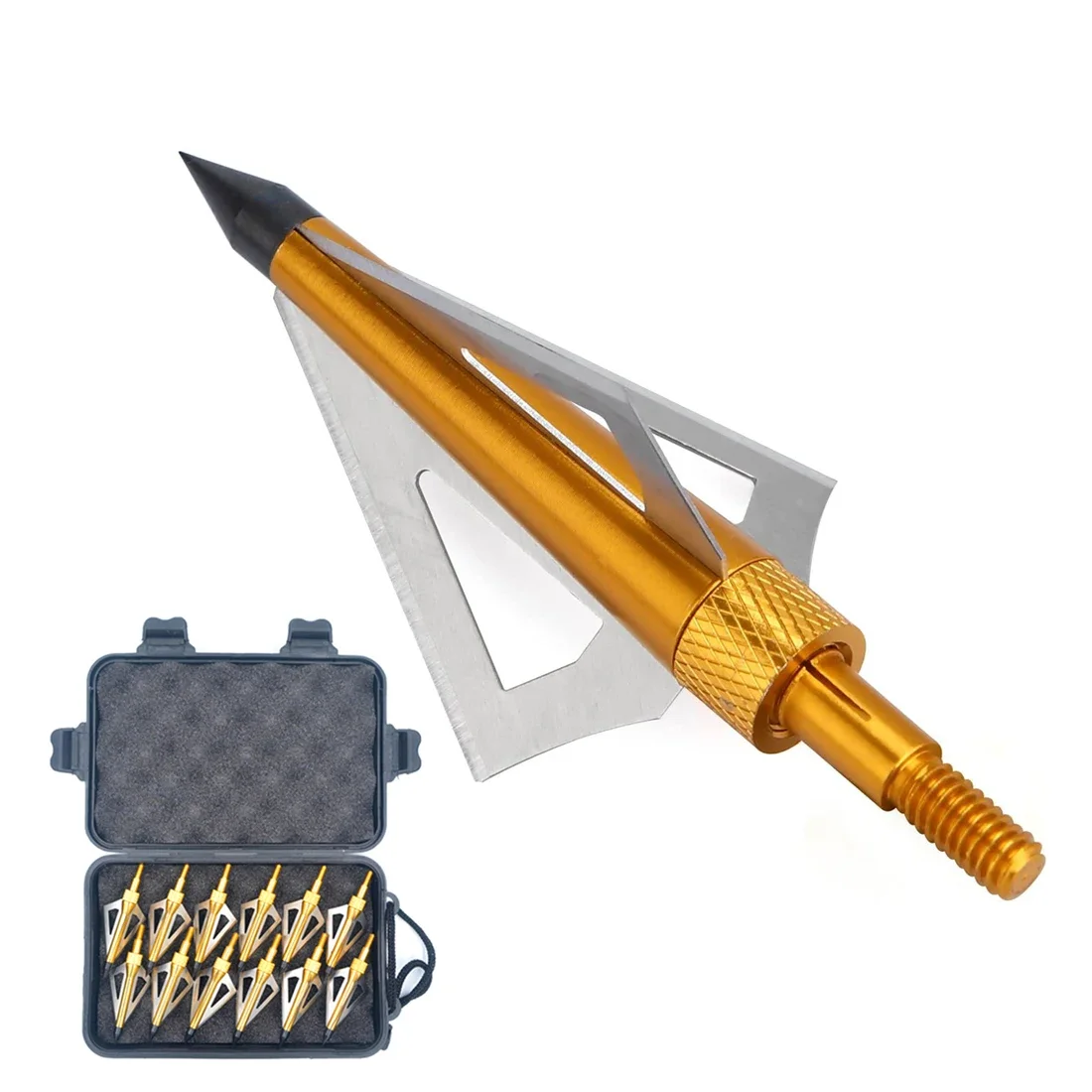 Pfeilspitzen 100 Grain 125 Grain 3-Fach-Fixierte Klingen Pfeilspitzen für Handbogen Compoundbogen Recurvebogen Image