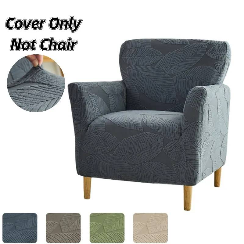 1 Set Jacquard Einzelsofa-Bezüge, Dehnbarer Schonbezug im Nordischen Stil für Sessel und Clubsessel, Stuhlbezug für Bar und Zuhause