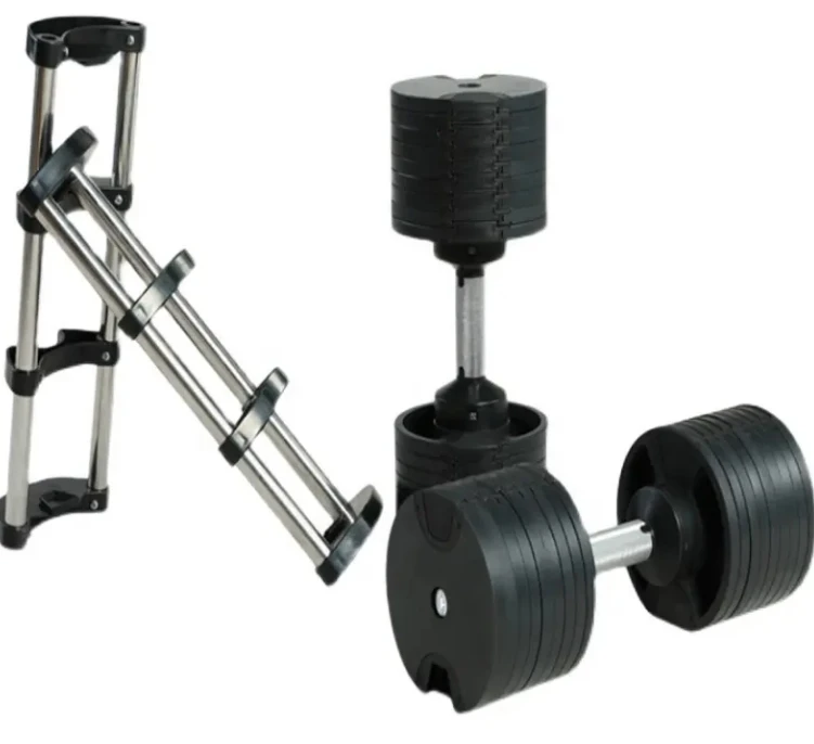 Verstellbare Fitnessstudio-Hanteln, 50 kg, neue Gewichte, Ausrüstung, Eisen, Stahl, Gusseisen, Urethan-Fitness-Training, Langhantel, 44–100 lb Image