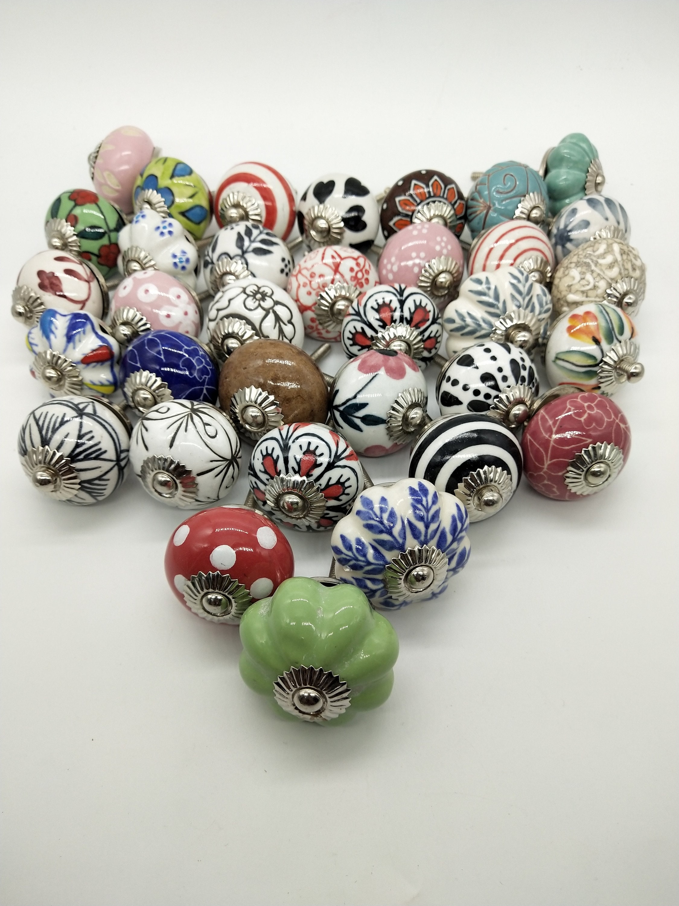 Pomelli e maniglie, pomelli assortiti per porte di mobili da cucina, pomelli in ceramica, maniglie per cassetti, pomelli, pomelli per mobili, pomelli