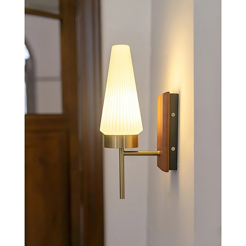 Moderne LED-Wandleuchte, Wandmontage, Badezimmer- und Schlafzimmerleuchte, Wandleuchte in Schwarz-Kupfer-Nickel Image