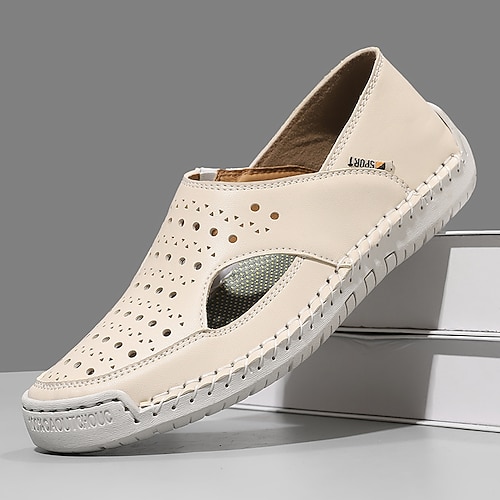 Hellblaue Herren-Sommerschuhe zum Hineinschlüpfen, atmungsaktiv und bequem, ideal für Outdoor-Aktivitäten und Freizeitreisen Image