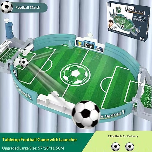 Mini-Fußballspiele, Tischfußballspiele für Kinder mit 2 Fußbällen, Tischfußball-Set für Kinder für drinnen, Sport-Brettspiel für Erwachsene, Kinder und die ganze Familie