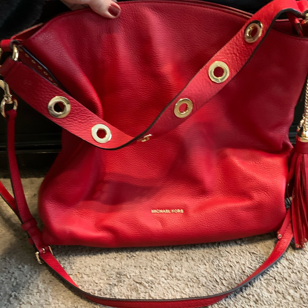 Michael Kors Accessories | Authentic Michael Kors Large Hobo Handbag | Color: Red | Size: Large
