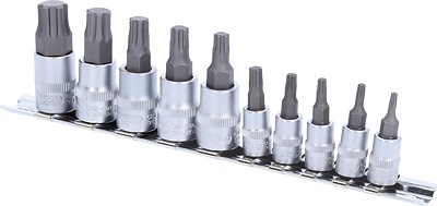 Ks Tools 1/4+3/8 Bit-Stecknuss-Satz TorxPlus, 10-tlg, IP10-IP60 [Hersteller-Nr. 911.3140] Image