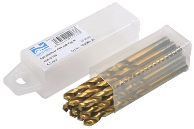 Sw Stahl Spiralbohrer, HSS-G TiN, 6,5 mm, 10 Stück [Hersteller-Nr. TIN065-10] Image
