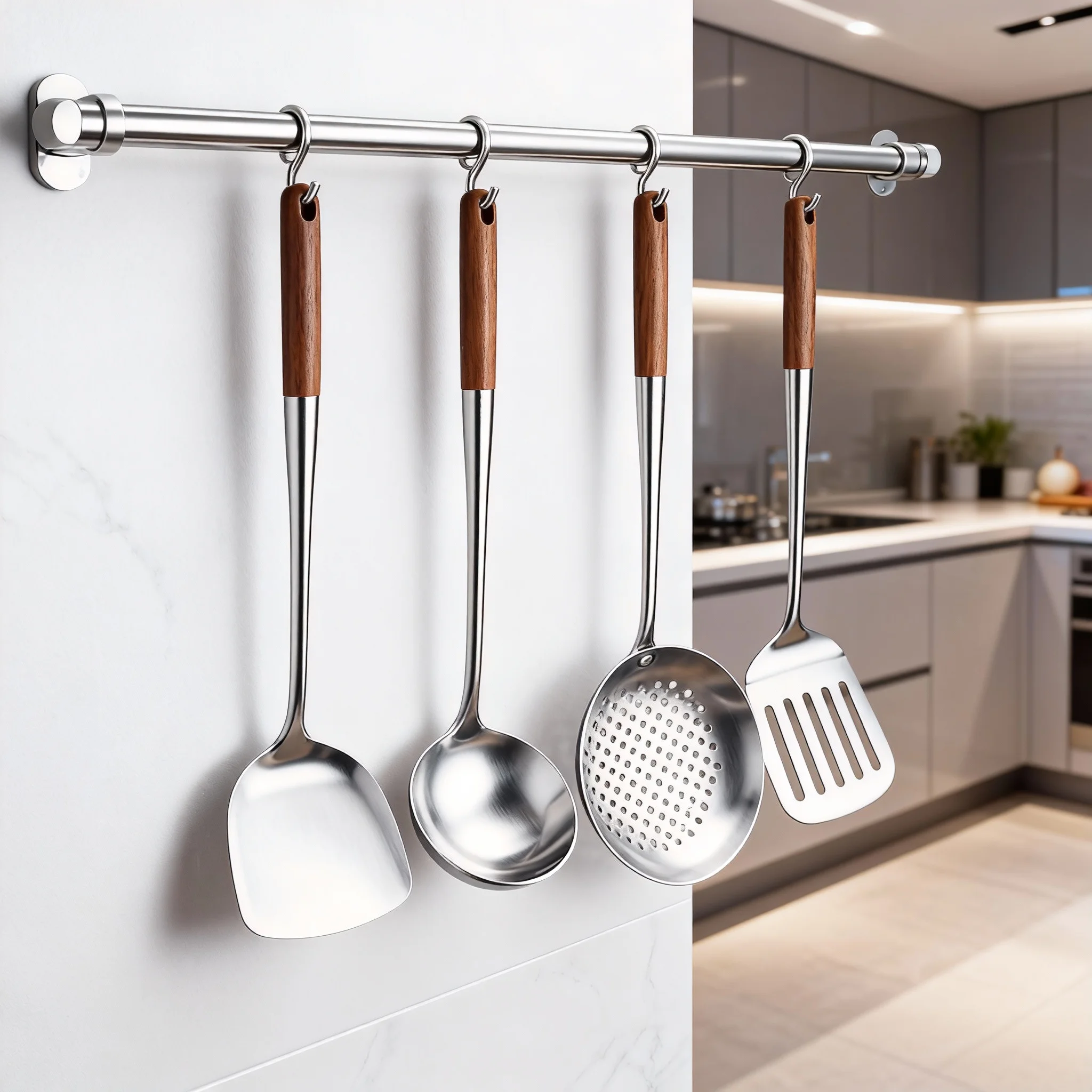 Ustensiles de cuisine Wok spatule fer et louche ensemble d'outils spatule pour équipement de cuisine en acier inoxydable accessoires de cuisine essentiels