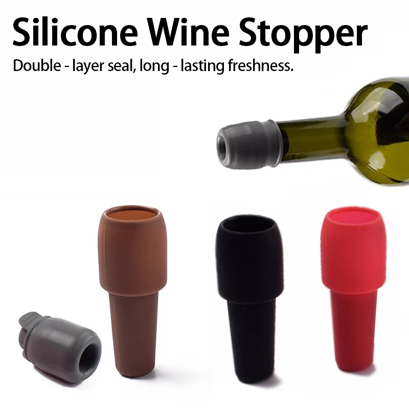 Bouchons de vin en Silicone pour bouteilles, bouchon de Champagne réutilisable, bouchon sous vide pour vin, bouchon de Champagne