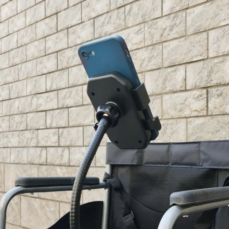 Nouveau support de téléphone portable pour fauteuil roulant électrique support fixe pour Streaming en direct accessoires pratiques support de téléphone rotatif à 360 degrés