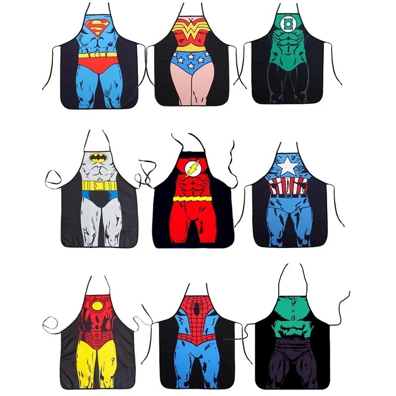 Tablier drôle Super héros tablier de Cuisine homme femmes tabliers dîner fête Tablier de Cuisine adulte Cozinha Tablier Cuisine tablier