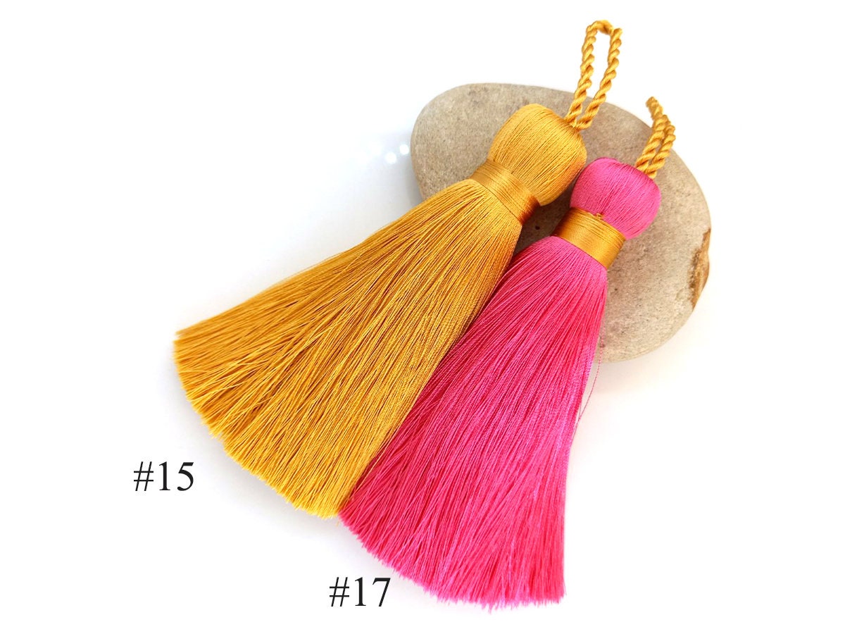 Nappa decorativa in seta da 4,5 pollici (12 cm), Grande nappa fatta a mano, Arredamento per la casa, Nappa per pomello della porta, Forniture per bors