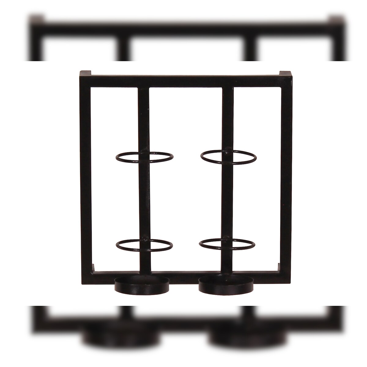 SIT Möbel Weinregal | für 2 Flaschen | Metall antikschwarz | B 35 x T 15 x H 35 cm | 01053-33 | Serie THIS & THAT Image