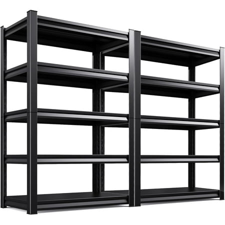 5-Tier Garage Shelving Heavy Duty 2500LBS Garage Shelves Adjustable Metal Shelving Unit Garage Storage Shelves Utility Rack Shelf Shelves for Garage Storage 72 HÃ—35.4 WÃ—16 D 2 Pack