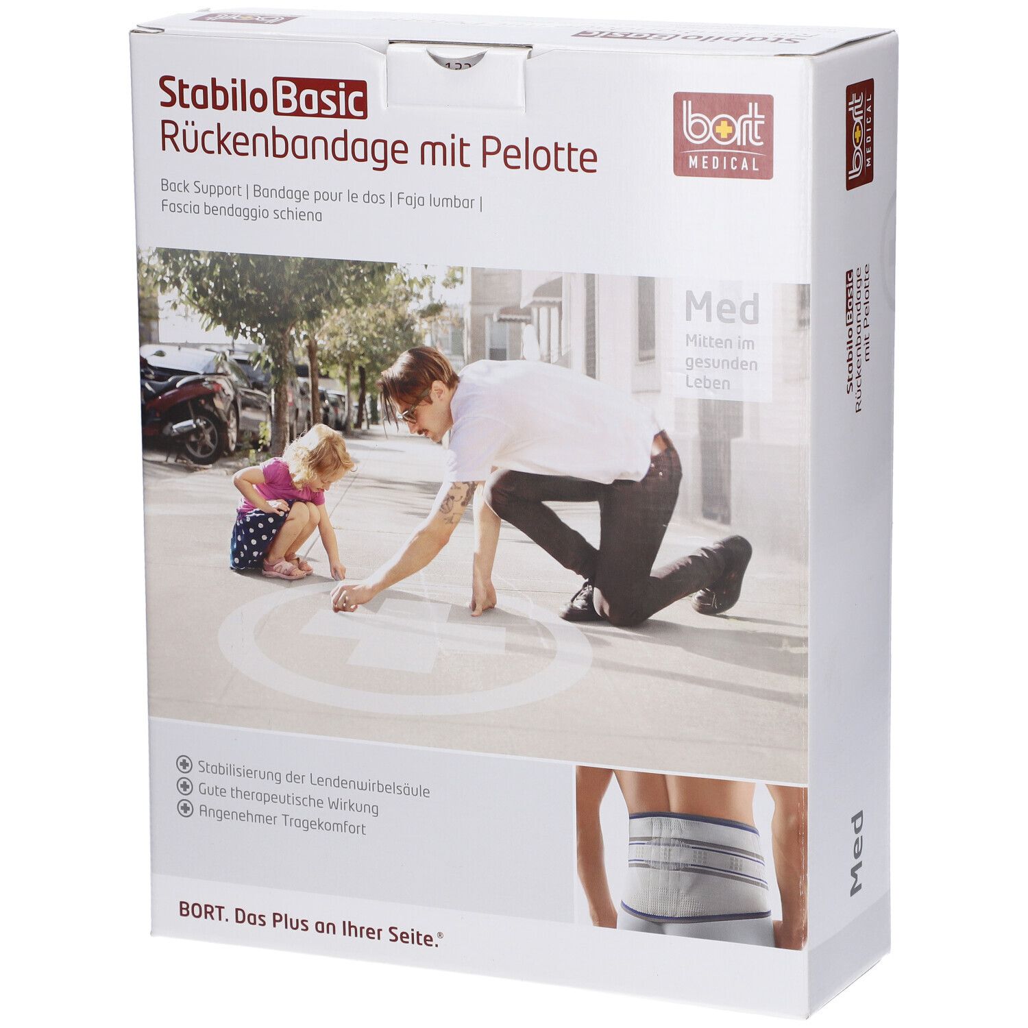Bort StabiloBasic Rückenband.m.Pel.4 haut 1 St Bandage(s)