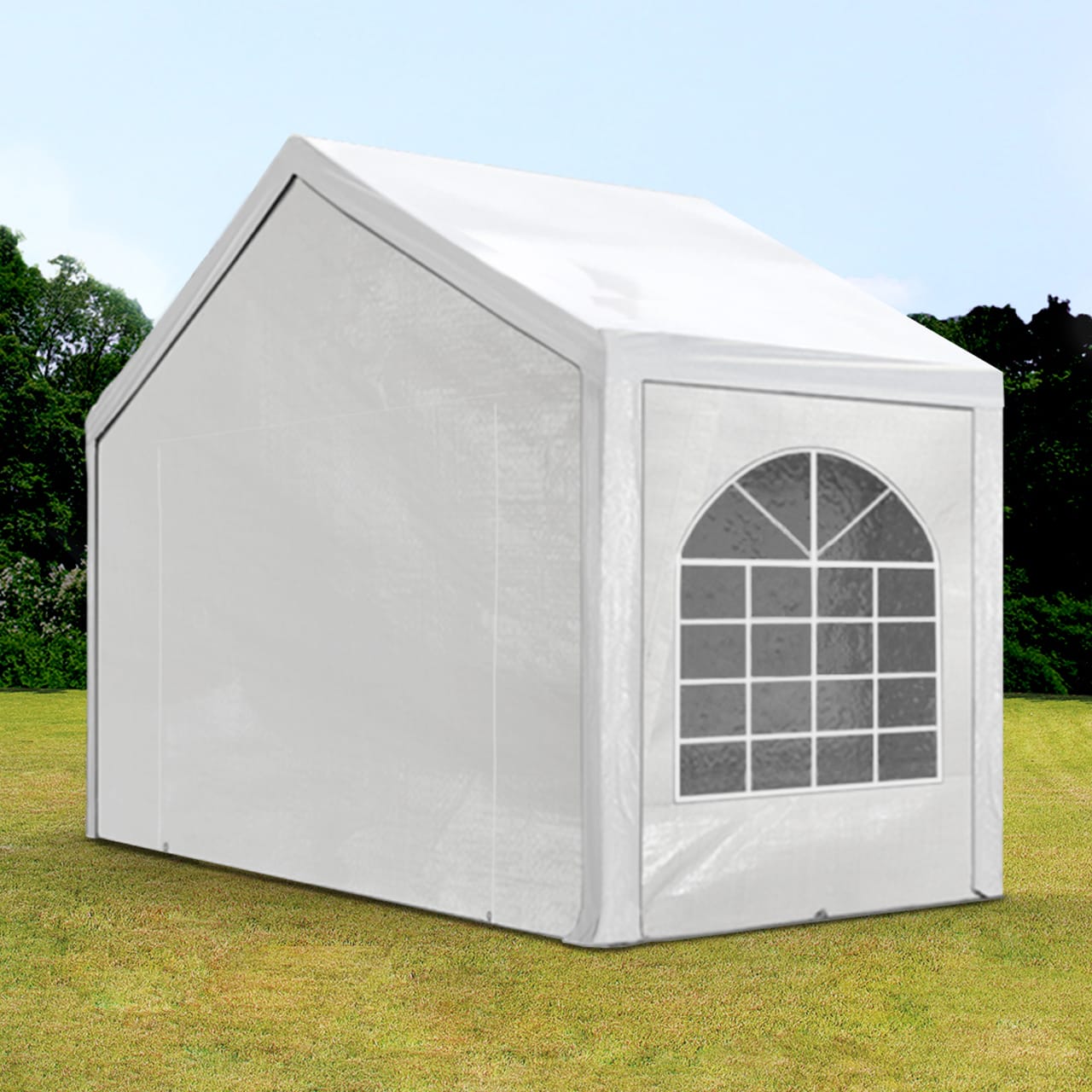 4x2m Partyzelt, PE-Plane, weiß - (91107) Image