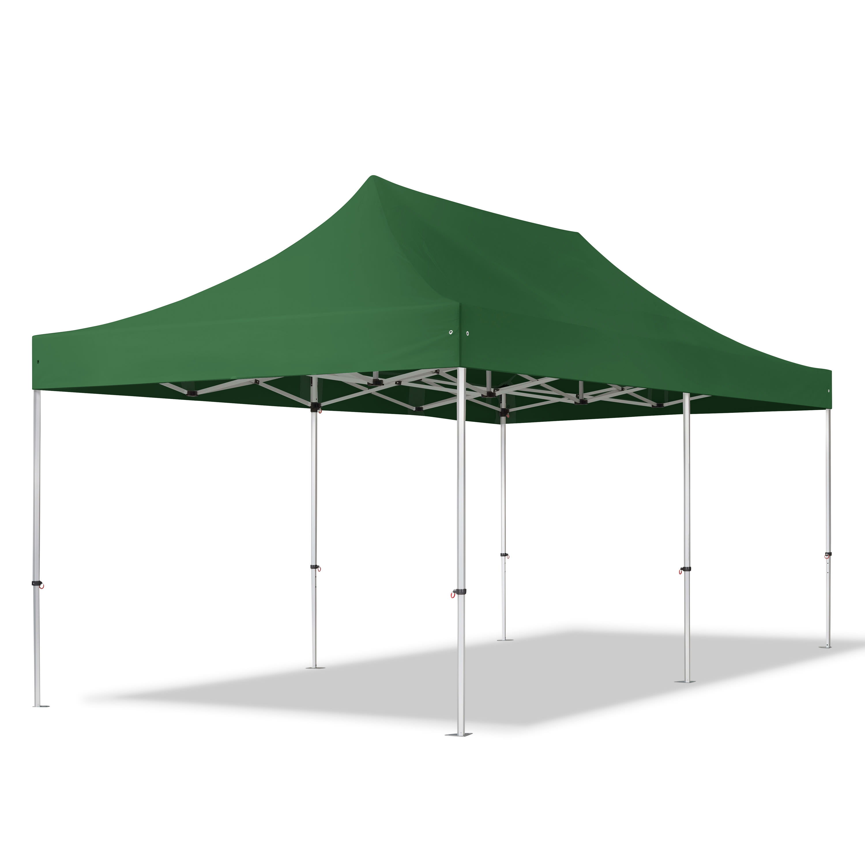 3x6m Aluminium Faltpavillon, ohne Seitenteile, dunkelgrün - (600217) Image