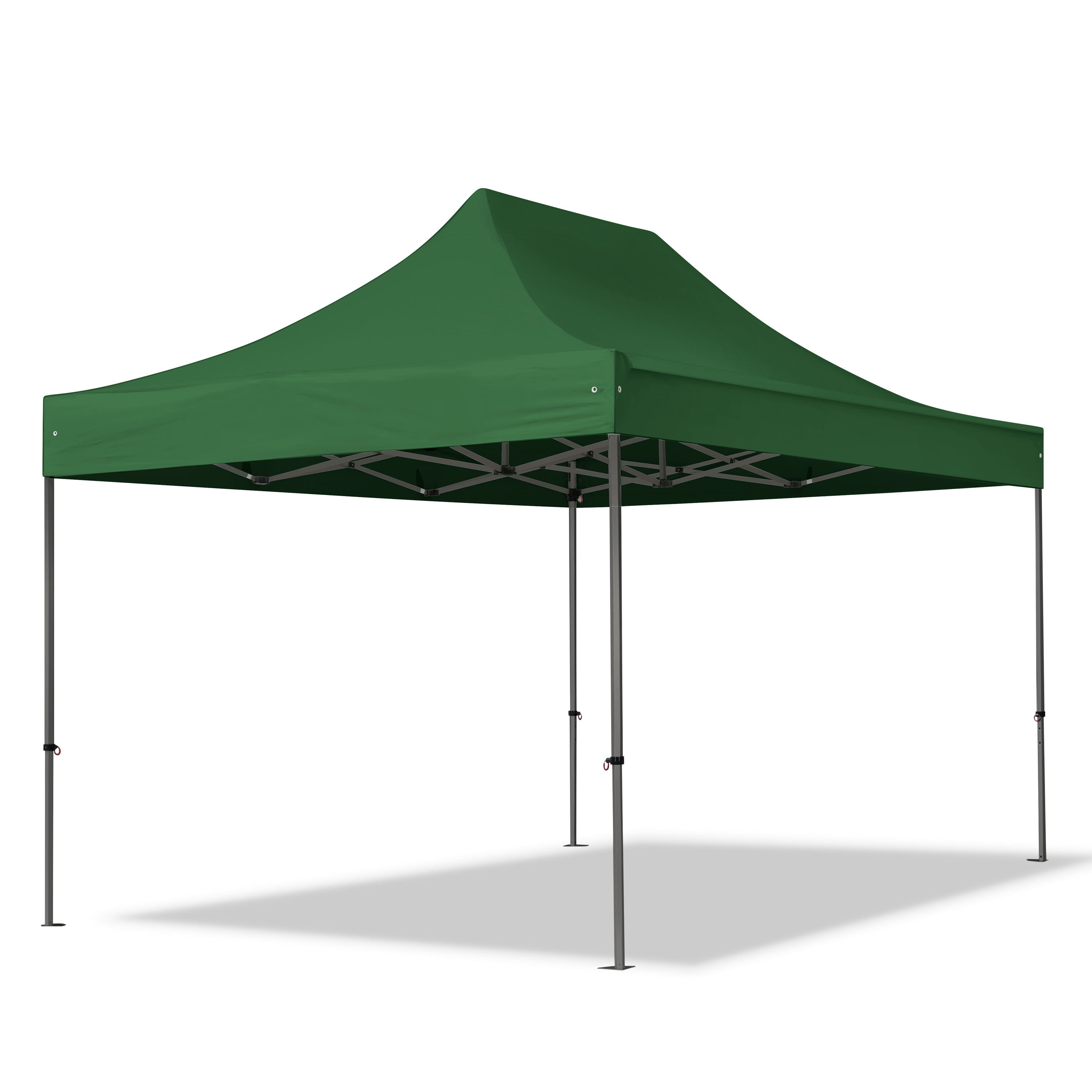 3x4,5m Stahl Faltpavillon, ohne Seitenteile, dunkelgrün - (600050) Image